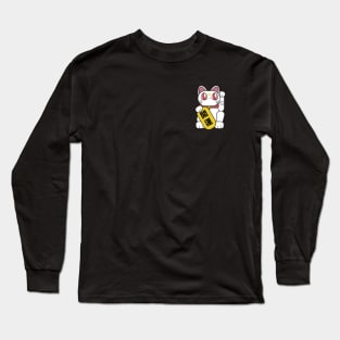 Small White Lucky Cat Long Sleeve T-Shirt